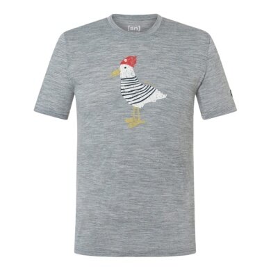 super natural Freizeit-Tshirt Johnny Tee (Merino-Mix) grau Herren