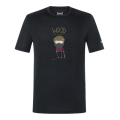 super natural Freizeit-Tshirt Wood Crafti Tee (Merino-Mix) schwarz Herren