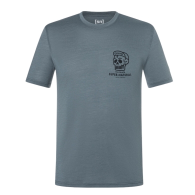 super natural Freizeit-Tshirt Gravel Tee (Merino-Mix) grau Herren
