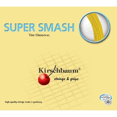Besaitung mit Tennissaite Kirschbaum Super Smash honiggelb
