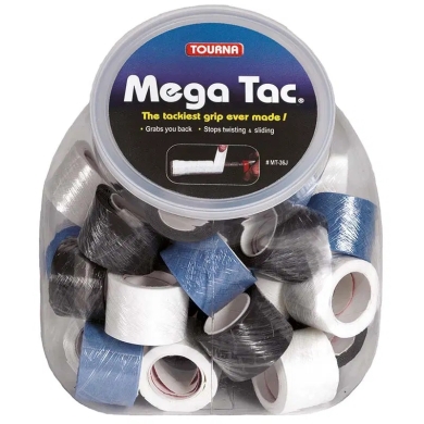 Tourna Overgrip Mega Tac Display weiss/blau/schwarz 36x1er