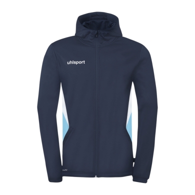 uhlsport Kapuzenjacke Equipe 29 Multi Hood (100% Polyester) navyblau/weiss/skyblau Herren