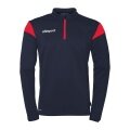 uhlsport Langarmshirt Ziptop Squad 27 (Stehkragen) marineblau/rot Kinder