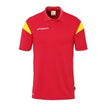 uhlsport Sport-Polo Squad 27 (100% rec. Polyester) rot/gelb Kinder