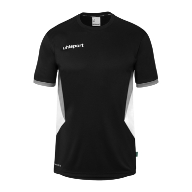 uhlsport Sport-Shirt Equipe 29 (100% Polyester) kurzarm schwarz/weiss/grau Herren