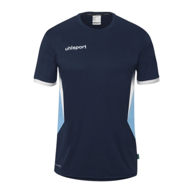 uhlsport Sport-Shirt Equipe 29 (100% Polyester) kurzarm navyblau/weiss/skyblau Herren