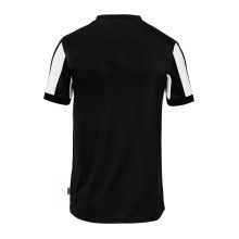 uhlsport Sport-Tshirt Retro Stripe (V-Ausschnit) Kurzarm schwarz/weiss Herren