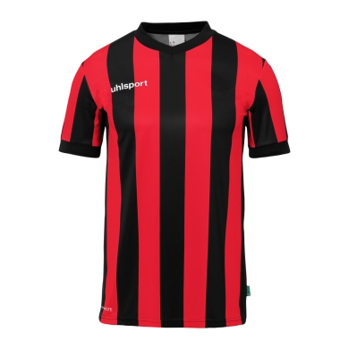 uhlsport Sport-Tshirt Retro Stripe (V-Ausschnit) Kurzarm schwarz/rot Herren