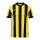 uhlsport Sport-Tshirt Retro Stripe (V-Ausschnit) Kurzarm schwarz/gelb Herren
