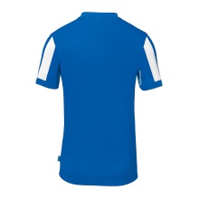 uhlsport Sport-Tshirt Retro Stripe (V-Ausschnit) Kurzarm azurblau/weiss Herren