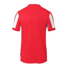 uhlsport Sport-Tshirt Retro Stripe (V-Ausschnit) Kurzarm rot/weiss Herren