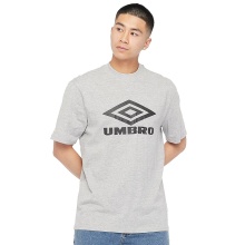 umbro Freizeit-Tshirt Diamond Logo Tee (Baumwolle) grau/schwarz Herren