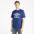 umbro Freizeit-Tshirt Big Logo (Baumwolle) navyblau/weiss Herren