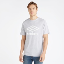 umbro Freizeit-Tshirt Big Logo (Baumwolle) grau/weiss Herren
