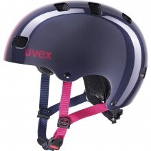 uvex Fahrradhelm Kinder kid 3 ((Hartschale, anpassbar, Ventilationsöffnungen, 1-Hand) dunkelblau/pink