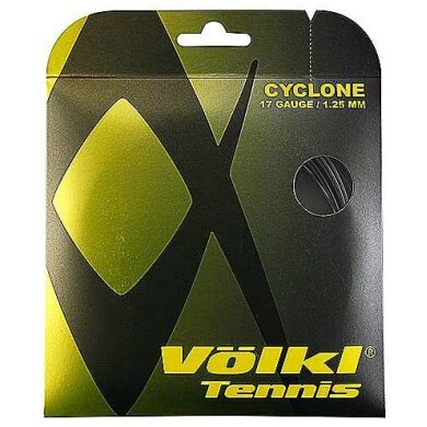 Besaitung mit Tennissaite Völkl Cyclone (Haltbarkeit+Spin) schwarz
