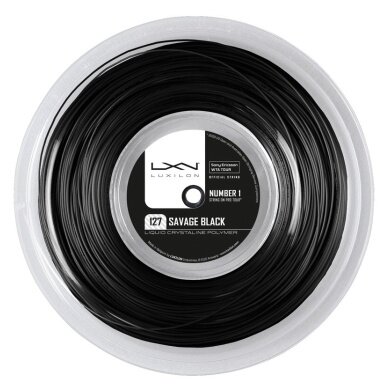 Luxilon Tennissaite Savage 1.27 (Haltbarkeit+Spin) schwarz 200m Rolle