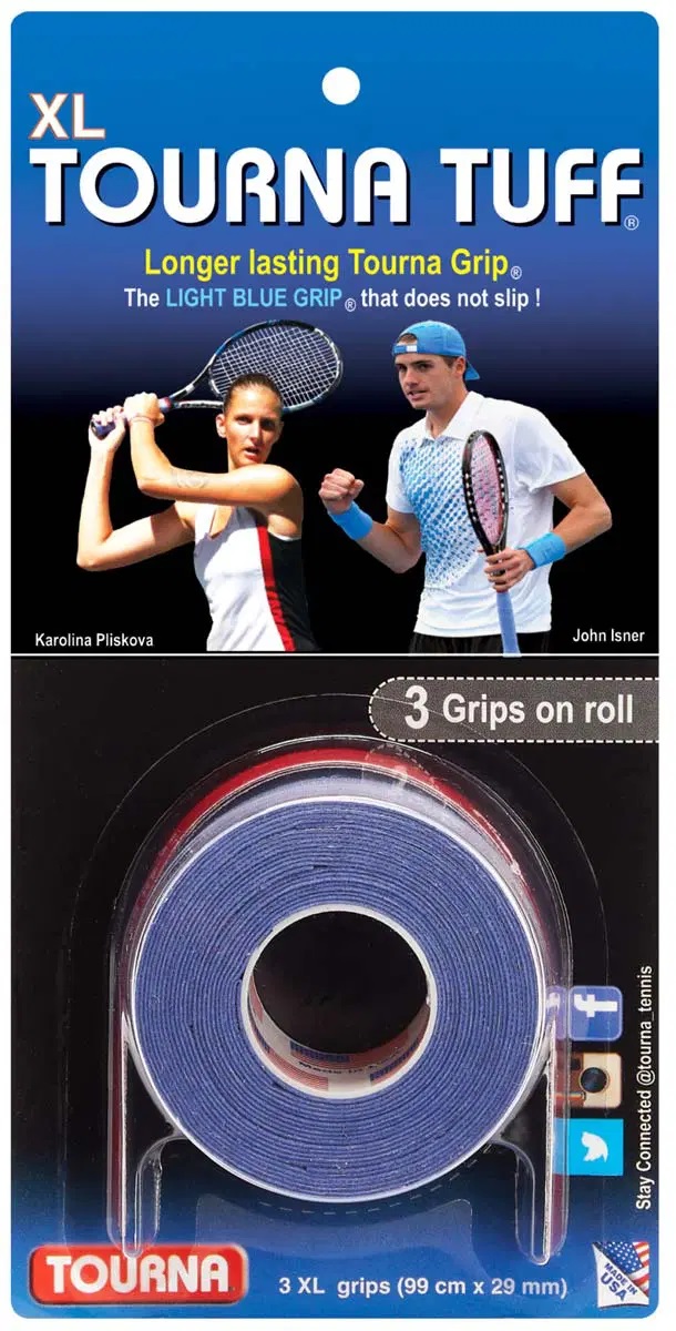 Tourna Overgrip Tuff XL (längere Haltbarkeit) blau 3er