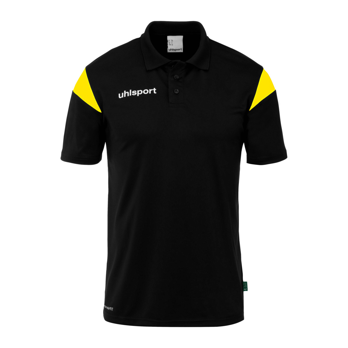 uhlsport Sport-Polo Squad 27 (100% rec. Polyester) schwarz/gelb Herren, Größe: L Image