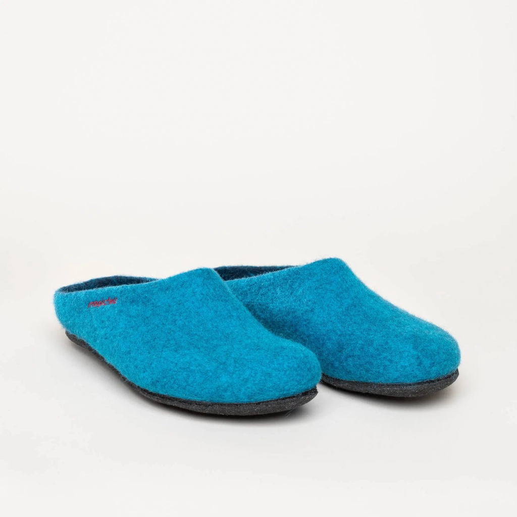 Gottstein Hausschuhe Magicfelt 709 (100% Wolle) blau (Größe 36-42)