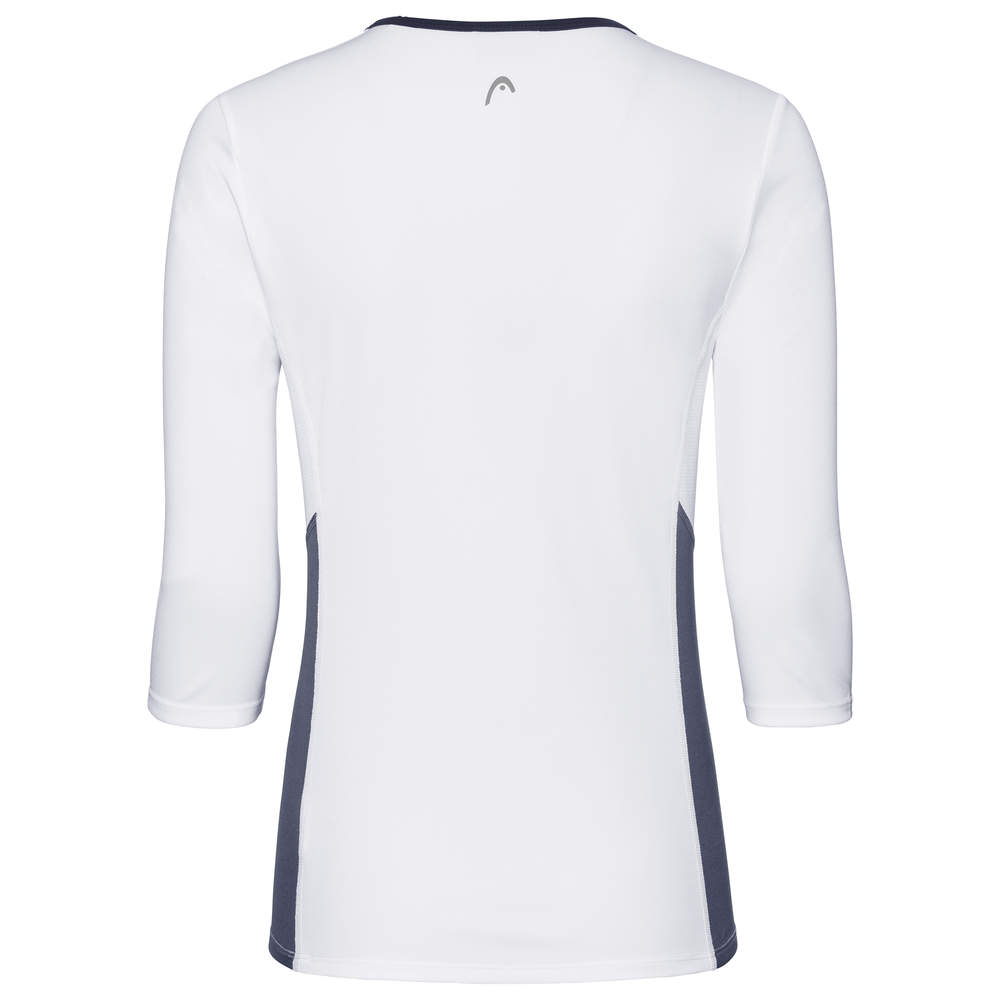 HEAD Damen Club Tech 3/4 Shirt – Tennisbekleidung Mit Mesh-Einsätzen, Rundhals, Regular Fit