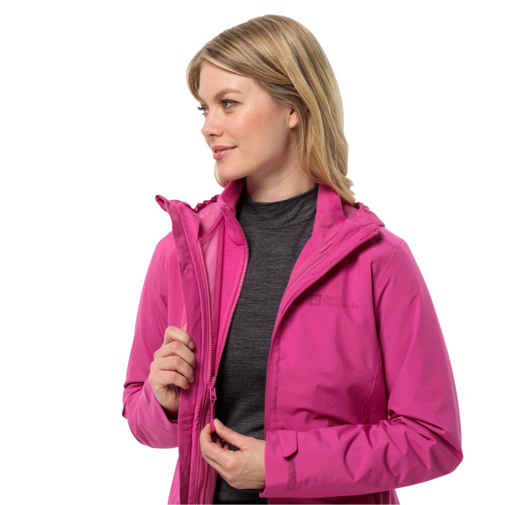 Outdoorbekleidung Jack Wolfskin Jacke Mit Fleece Innenjacke Damen