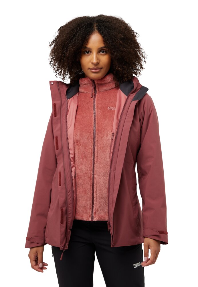 Jack Wolfskin Winterjacke Rotwand 3in1 (Fleece-Futter, wasserdicht