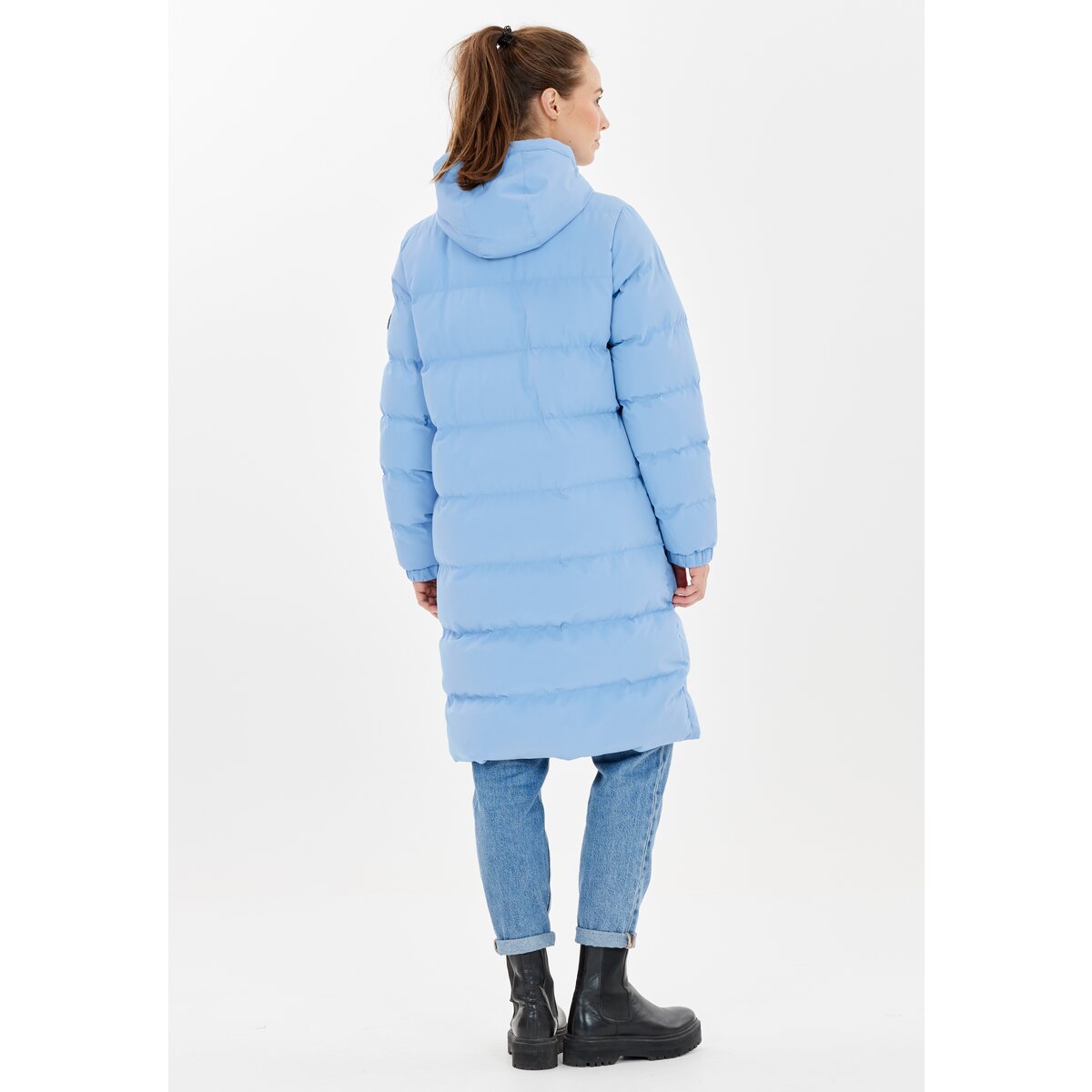 Long atmungsaktiv) warm, Winter-Steppmantel Padded bestellen hellblau Damen Abella Whistler online (Kapuze,