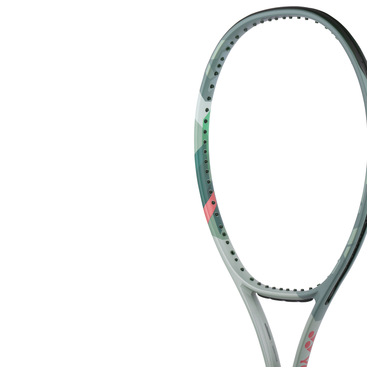 Yonex Tennisschläger Percept 100in/300g/Turnier 2023 olivegrün - unbesaitet 