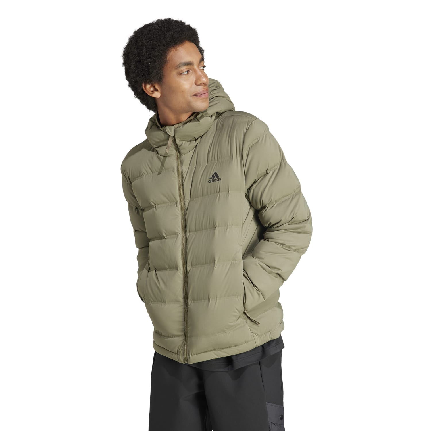 adidas Winter-Daunenjacke Helionic Stretch Hooded (wasserabweisend
