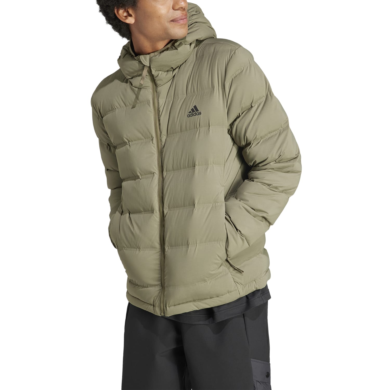 adidas Winter-Daunenjacke Helionic Stretch Hooded (wasserabweisend