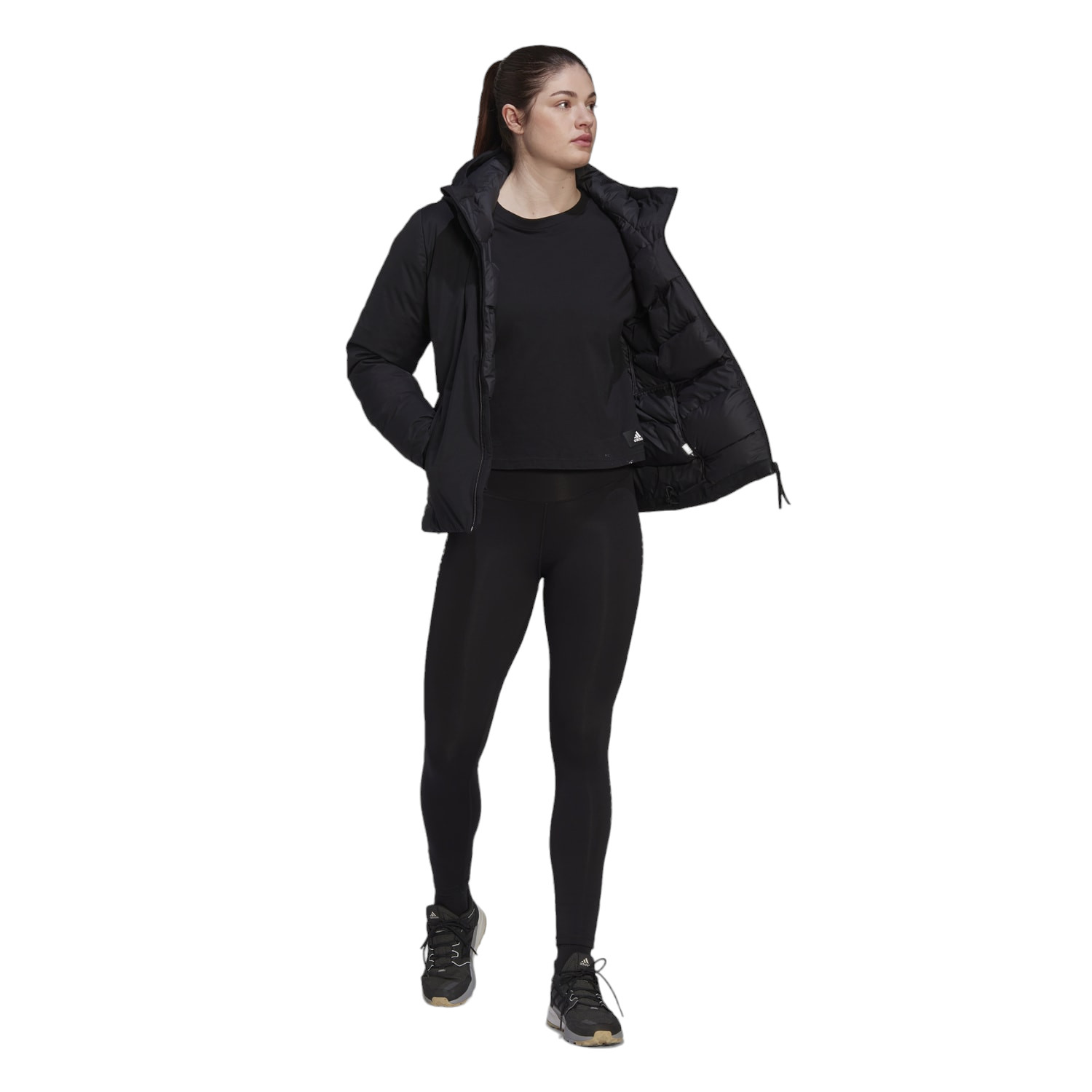 adidas Daunenjacke Traveer (wasserdicht) schwarz Damen