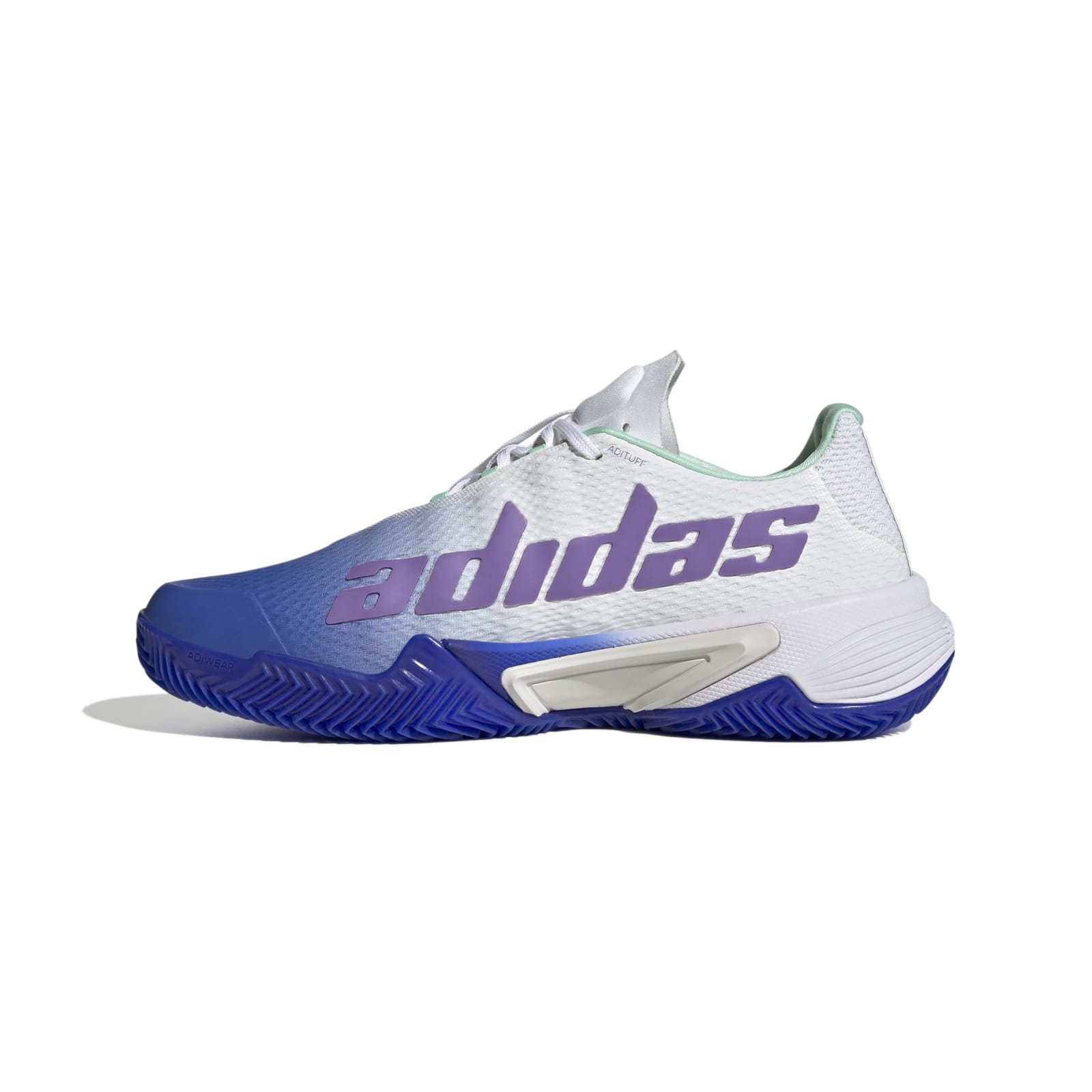 adidas Tennisschuhe Barricade Clay/Sandplatz (Stabil) 2023 weiss/blau/violett Damen versandkostenfrei online bestellen