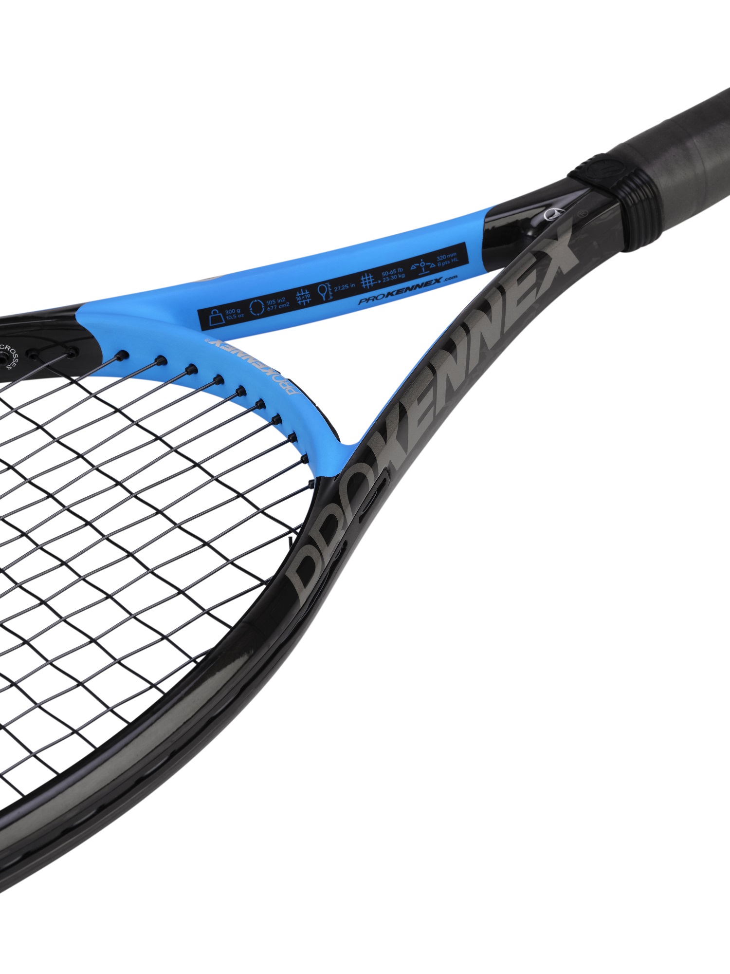 Pro Kennex Tennisschläger Black Ace 105in/300g blau - unbesaitet