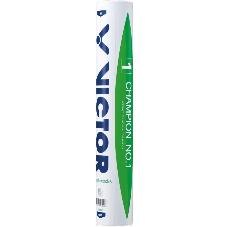 Victor Badmintonbälle Champion No.1 Naturfeder weiss Dose 12er