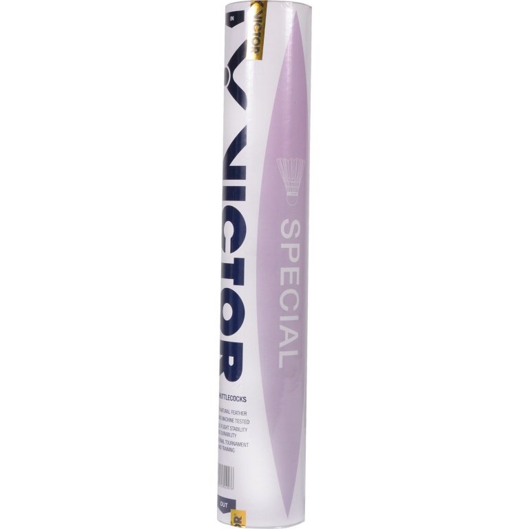 Victor Badmintonbälle Special Standard-Naturfeder weiss Dose 12er