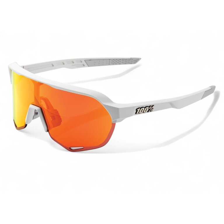 100% Sport Sonnenbrille S2 HiPER Mirror Lens weiss - 1 Brille mit Hardcase