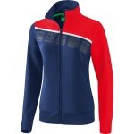 Erima Trainingsjacke 5C (elastisch, feuchtigkeitsregulierend) navyblau/rot Damen