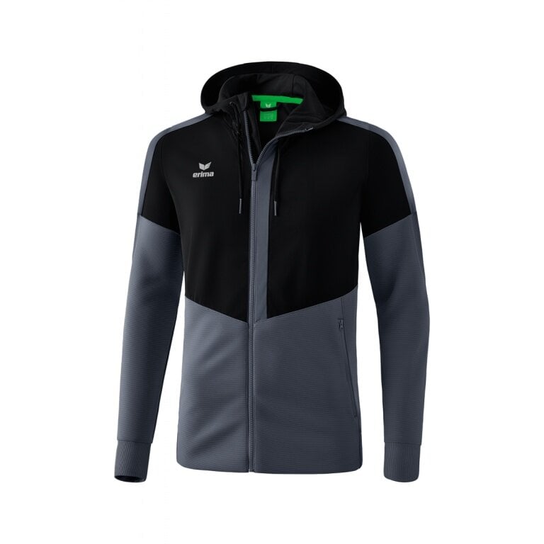 Erima Trainingsjacke Squad mit Kapuze grau/schwarz Herren