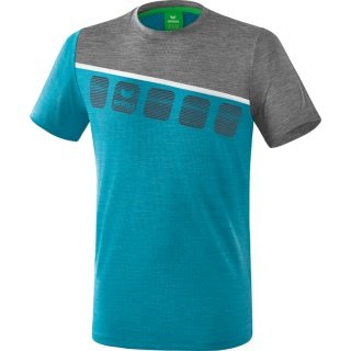 Erima Sport-Tshirt 5C (100% Polyester) blau/grau Herren