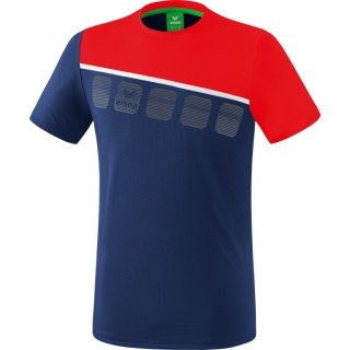 Erima Sport-Tshirt 5C (100% Polyester) navy/rot/weiss Herren
