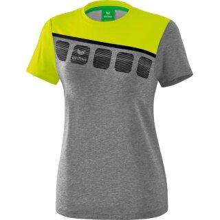 Erima Sport-Shirt 5C grau/lime Damen