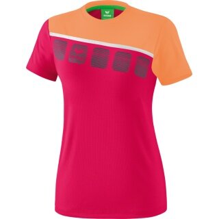 Erima Sport-Shirt 5C (100% Polyester) rosa/peach Damen