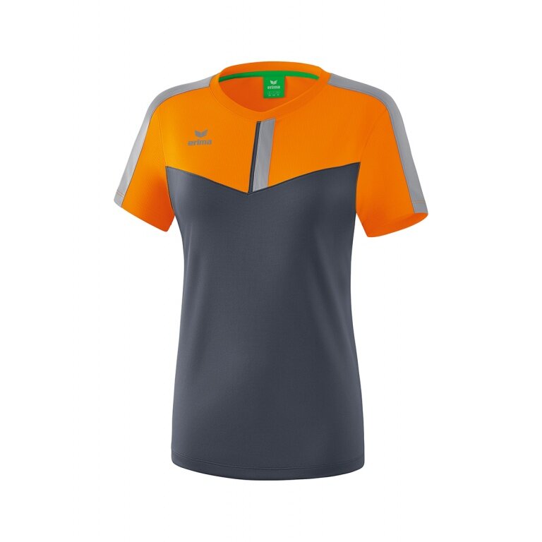 Erima Sport-Shirt Squad grau/orange Damen
