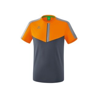 Erima Sport-Tshirt Squad (100% Polyester) orange/grau Jungen