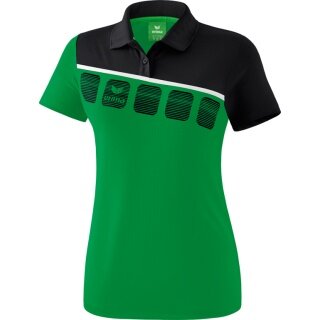 Erima Spprt-Polo 5C (100% Polyester) smaragdgrün/schwarz Damen