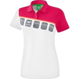 Erima Sport-Polo 5C weiß/rosa Damen