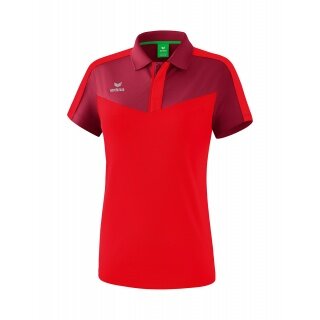 Erima Sport-Polo Squad (100% Polyester) bordeaux/rot Damen