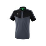 Erima Sport-Polo Squad (100% Polyester) schwarz/grau Herren