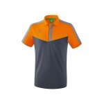 Erima Sport-Polo Squad (100% Polyester) orange/grau Herren